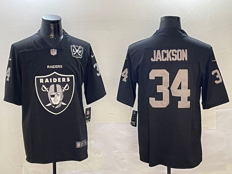 Men Oakland Raiders 34 Jackson Black 2024 Nike Limited NFL Jersey style 01152